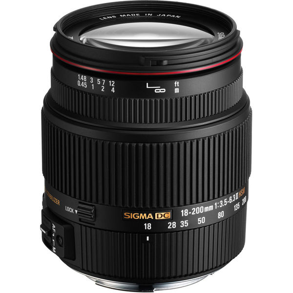 Sigma 18-200mm f/3.5-6.3 II DC OS HSM Lens for Canon Digital EOS