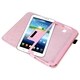INSTEN Pink Leather Tablet Case Cover with Stand for Samsung Galaxy Tab 3 7.0