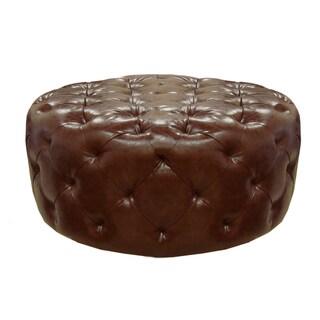 (^ ^)// Victoria Bonded Leather Ottoman