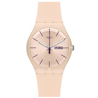 Swatch Women's Originals SUOT700 Pink Plastic Quartz Watch with Pink Dial