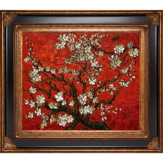 Find Shop Vincent Van Gogh 'Branches of an Almond Tree in Blossom' Hand Painted Framed Canvas Art