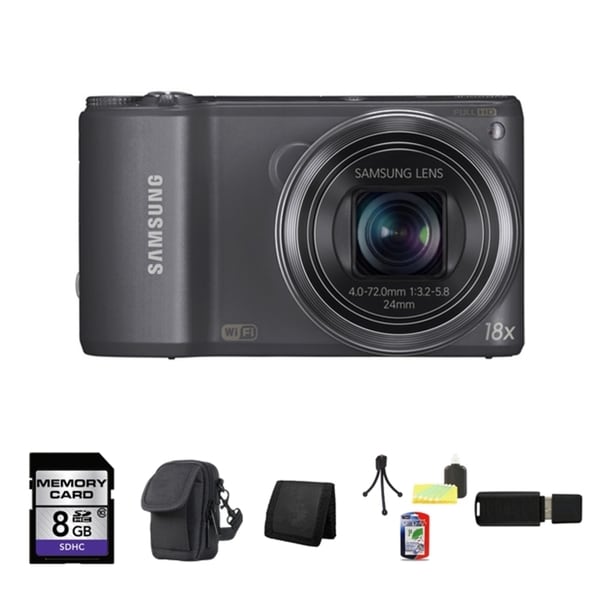 Samsung WB250F Smart 14.2MP Gun Metal Digital Camera 8GB Bundle