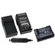 INSTEN Charger/ Battery (Pack of 2) for Olympus E-510/ E-500/ E-330