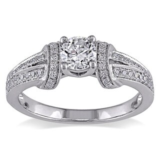 Miadora 14k White Gold 3/4ct TDW Diamond Engagement Ring (G-H, I1-I2)