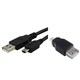 INSTEN 6-foot USB Cable/ USB 2.0 A to Micro B Female/ Male Adapter