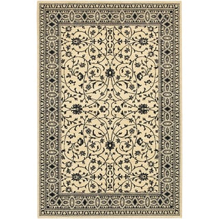 Buy Cheap Karastan Sierra Mar Kismet Ivory/Black Rug (8'6 x 11'6)