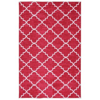 Fancy Trellis Hot Pink Rug (8' x 10')