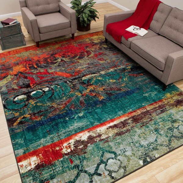Mohawk Home Eroded Color Multi Rug (8' x 10') 15600005 Overstock