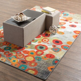 (^ ^)// Tossed Floral Multi Rug (8' x 10')