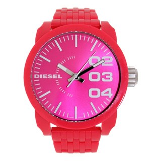 Diesel Men's DZ1573 Pink Plastic Quartz Watch 