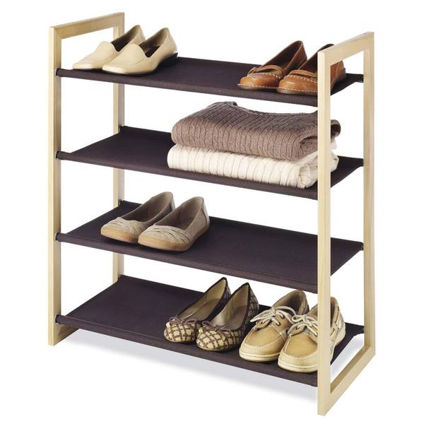 Wood and Fabric Shelves