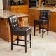 Christopher Knight Home Macbeth Espresso Brown Leather Counter Stools (Set of 2)