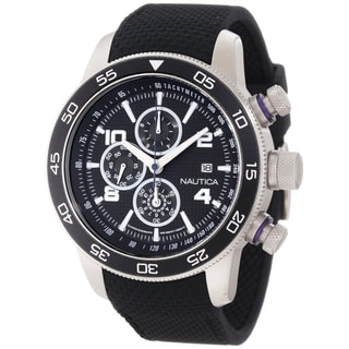 Nautica Men's 'Sport N20101G' Black Resin Black Dial Quartz Watch