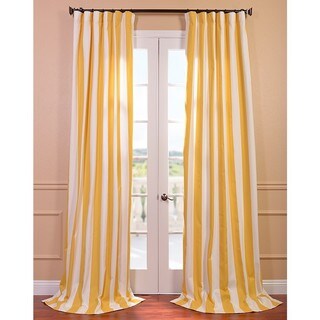 Cabana Yellow Printed Cotton Curtain Panel