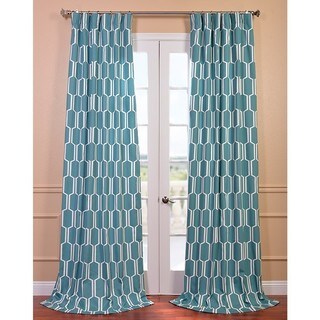 Tide Pools Printed Cotton Curtain Panel