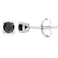 Sterling Silver 2/5ct TDW Black Diamond Stud Earrings with Bonus Pair