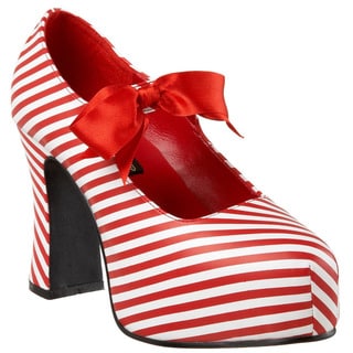 Funtasma Women's 'Candycane-48' Striped Chunky Heel Pumps