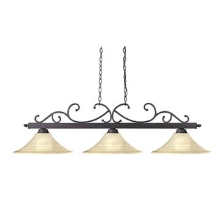 Copa 3-light Weathered Bronze Billiard Chandelier