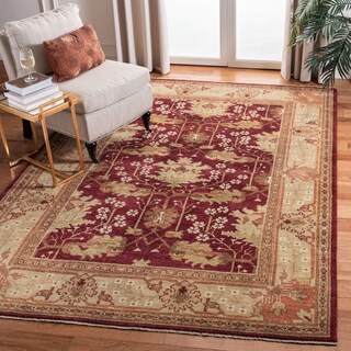 Safavieh Hand-knotted Oushak Red/ Green Wool Rug (10' x 14')