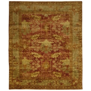 See Reviews Safavieh Hand-knotted Oushak Red/ Green Wool Rug (8' x 10')