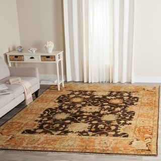 (>_<)  Safavieh Hand-knotted Oushak Brown/ Rust Wool Rug (8' x 10')