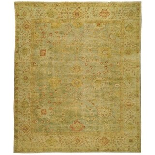 Safavieh Hand-knotted Oushak Dark Green/ Light Green Wool Rug (10' x 14')