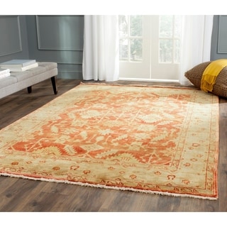 Low Price Safavieh Hand-knotted Oushak Rust/ Ivory Wool Rug (6' x 9')