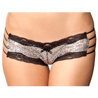 Show Girl Women's Strappy Lace Tanga Sequin Panties-Image