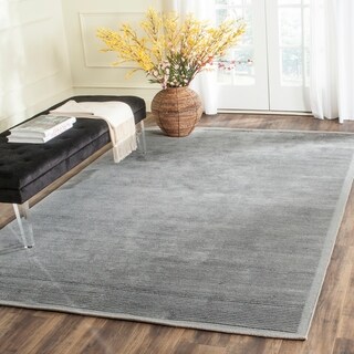 Safavieh Hand-knotted Tibetan Silver/ Grey Wool/ Silk Rug (8' x 10')