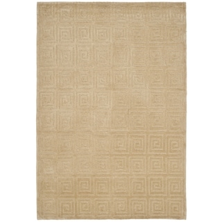 Buy Online Safavieh Hand-knotted Tibetan Greek Key Butterscotch Wool Rug (8' x 10')