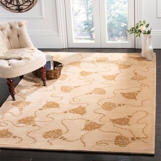 Safavieh Hand-knotted Tibetan Ivory Wool/ Silk Rug (10' x 14')