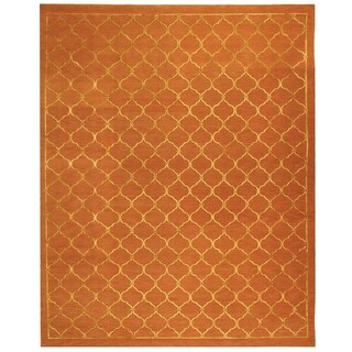 Safavieh Hand-knotted Tibetan Rust Wool/ Silk Rug (10' x 14')