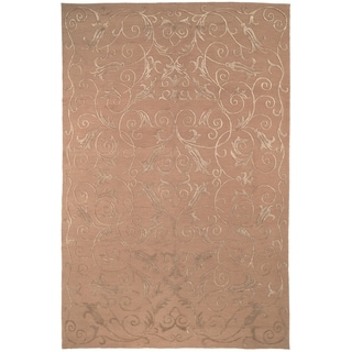 (>_<)  Safavieh Hand-knotted Tibetan Iron Scrolls Beige Wool/ Silk Rug (9' x 12')