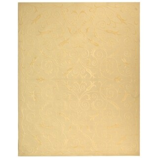 Safavieh Hand-knotted Tibetan Iron Scrolls Pearl Cashmere/ Silk Rug (8' x 10')