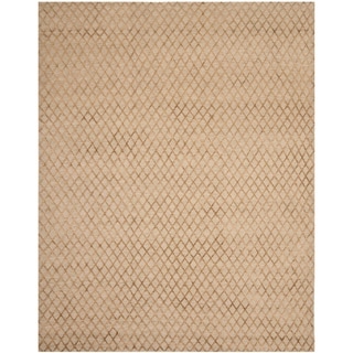 Safavieh Hand-knotted Tibetan Beige Wool/ Viscose Rug (8' x 10')