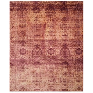 Safavieh Hand-knotted Tibetan Red Wool Rug (6' x 9')