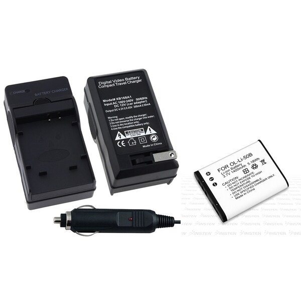 BasAcc Charger Set/ Replacement Battery for Olympus Stylus Tough 6010