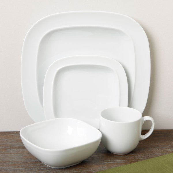 Denby 'Square' 16piece White Dinnerware Set 15615344