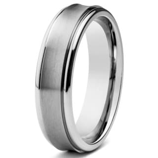 Titanium Brushed/ Grooved Comfort Fit Ring-Image