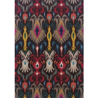 For sale Vibrant Boheiman Abstract-pattern Gray/ Multicolored Polypropylene Rug (9'9 x 12'2)