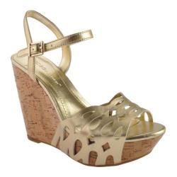 bcbg gold wedges