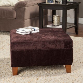 Dark Brown Oversized Cocktail Storage Ottoman