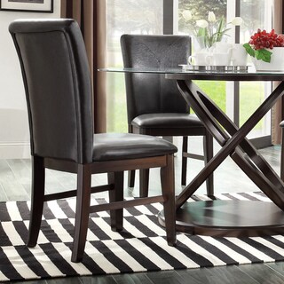 Maury Espresso PU Upholstered Side Chair (Set of 2)