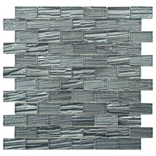 Online Specials  SomerTile 'Arbor Subway Blue' 12.25x12.25-inch Glass Mosaic Tiles (Pack of 10)