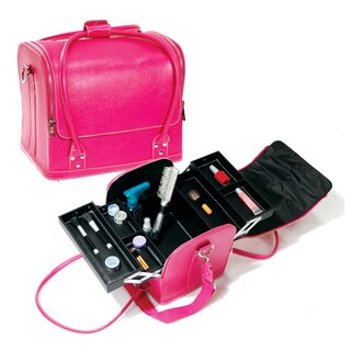 Seya Pink Roll Top Makeup Case with Straps
