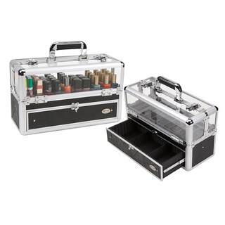 Seya Black Professional Makeup Case with Nail Polish Organizer