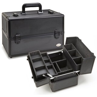 Seya All Black Aluminum Professional Makeup Case