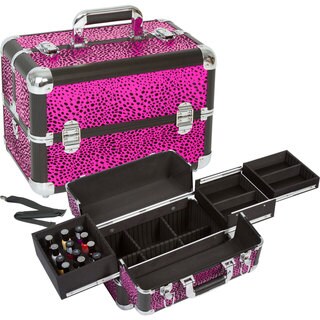 Seya Pink Leopard Makeup/ Nail Polish Case