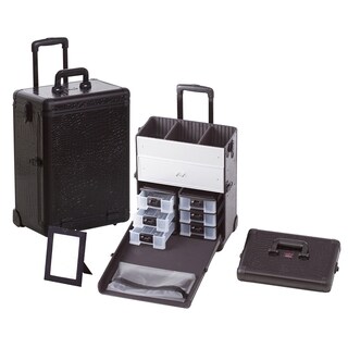 Seya Black Gator Professional Rolling Makeup Case