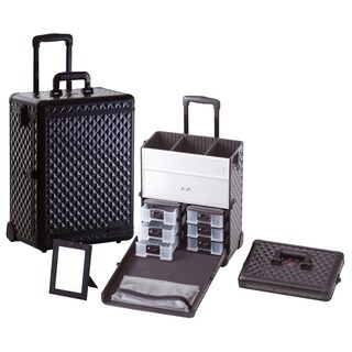 Seya Professional Black Diamond Rolling Makeup Case